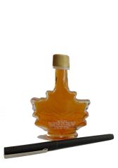 50 ml Maple Leaf Glass Bottle, shown with pen for size